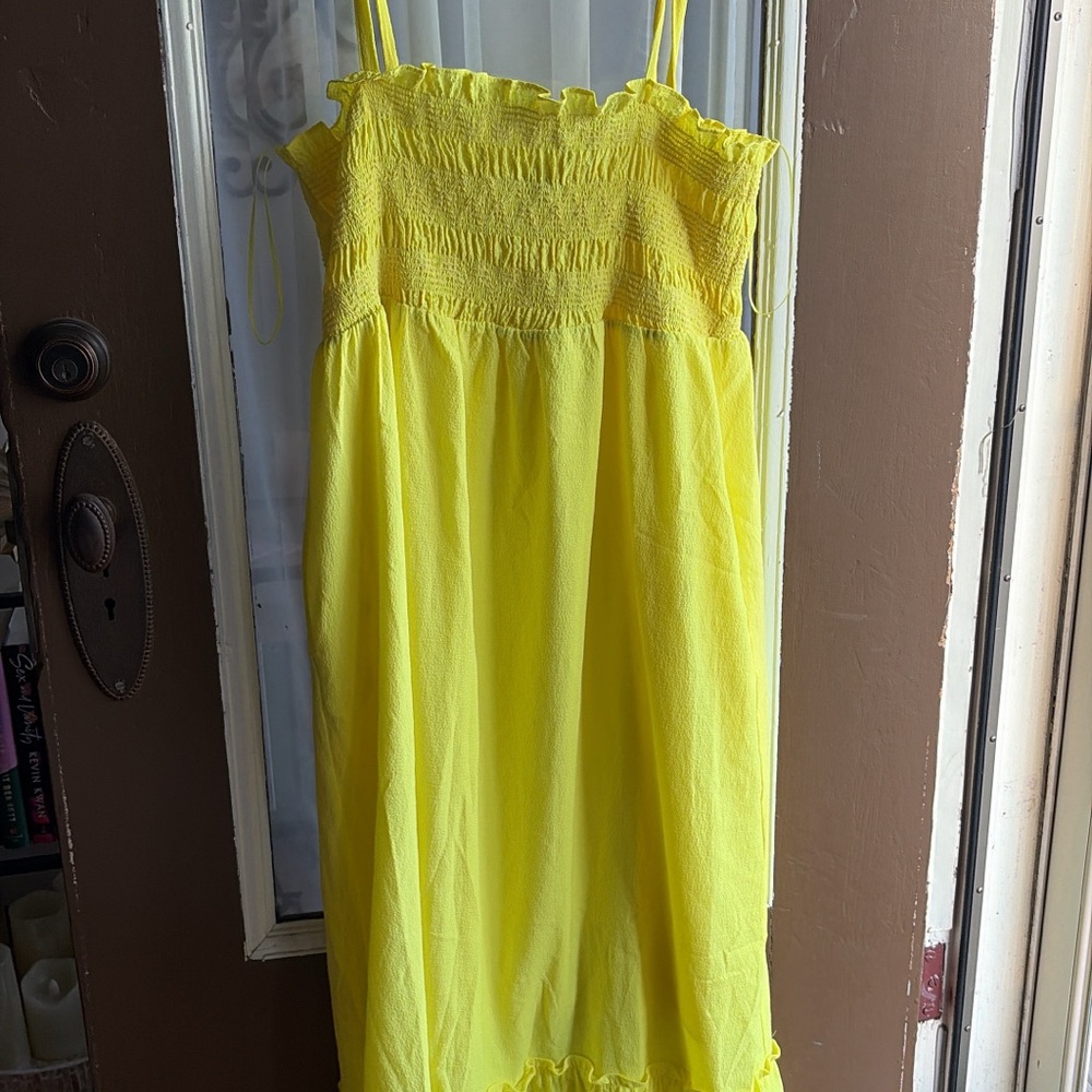 Yellow Smocked Sundress